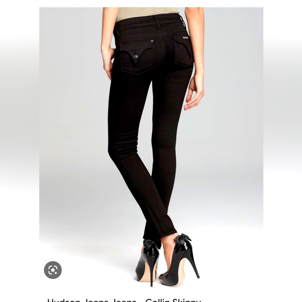 Hudson Collin Black Stretchy Skinny Jeans
